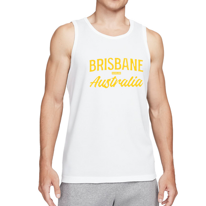 Retro BRISBANE Queensland Australia Letter Print Sleeveless Top