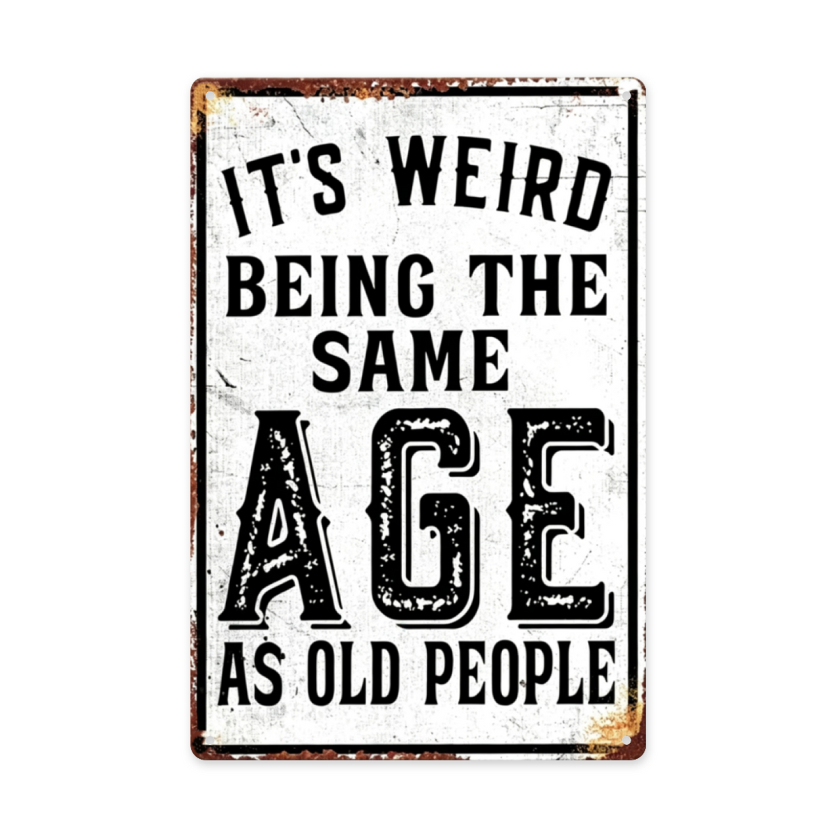 German Fun Life No Need For Meaning Vintage Metal Tin Sign Lighthearted Wall Decor