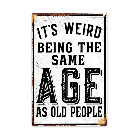 German Fun Life No Need For Meaning Vintage Metal Tin Sign Lighthearted Wall Decor