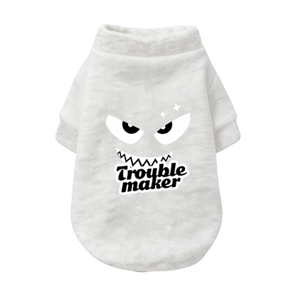 Trouble Maker Spooky Monster Face Cool Dog Cardigan Sweater