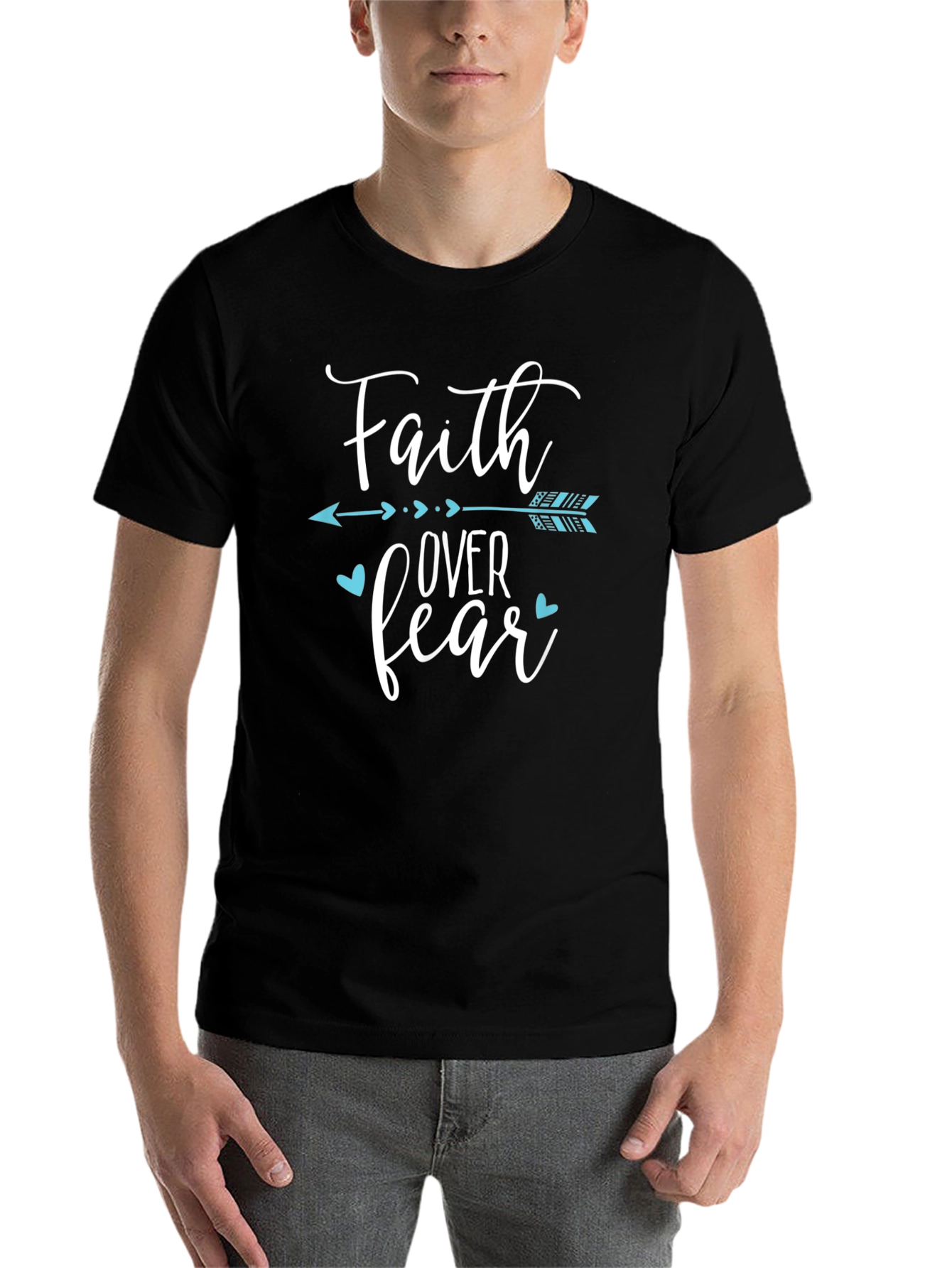 Faith Over Fear Graphic Tee - Black