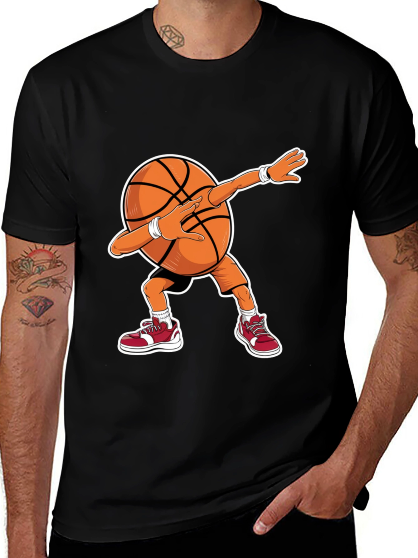 Dabbing Basketball Graphic Tee