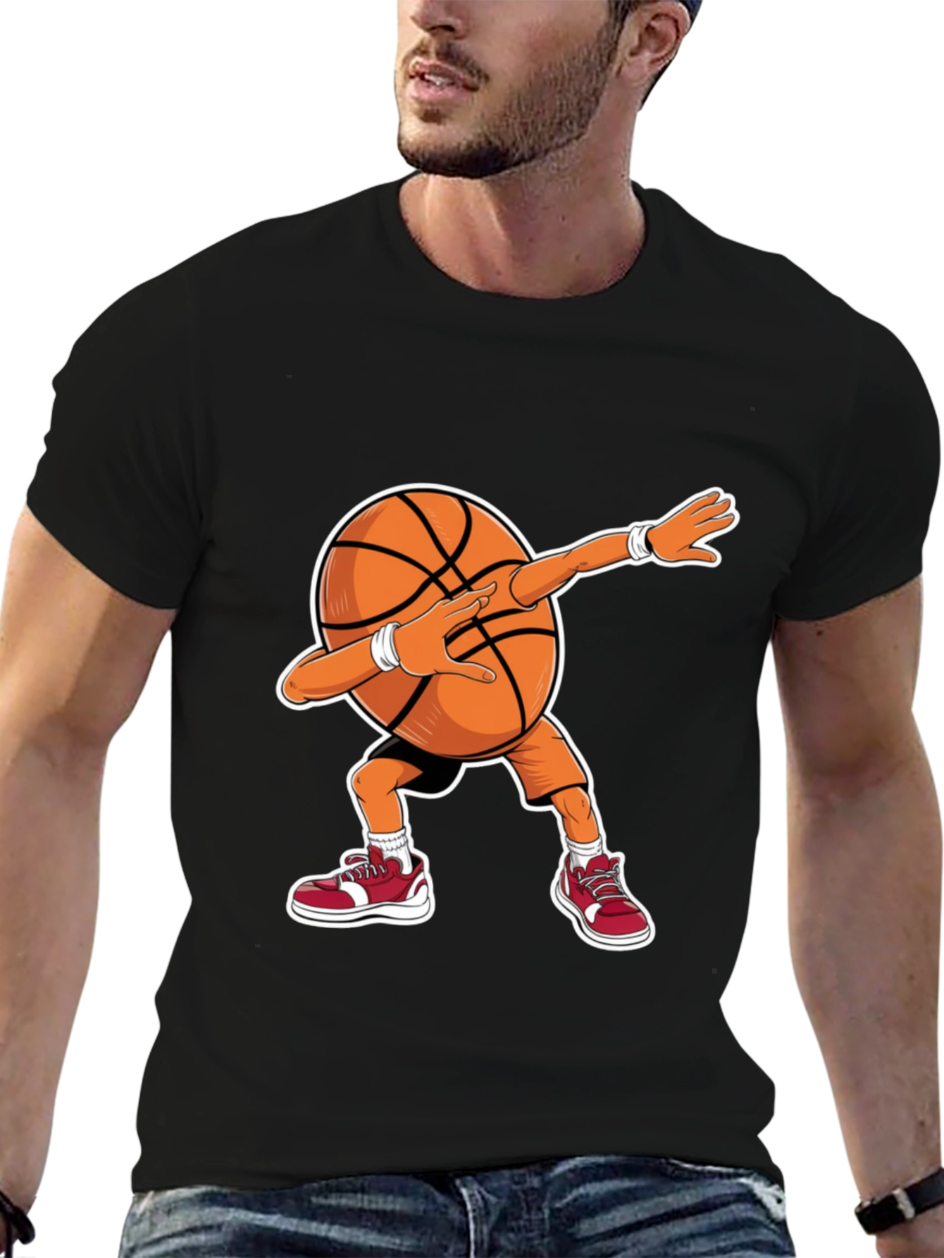 Dabbing Basketball Graphic Tee