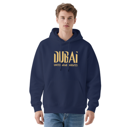 Luxury Dubai UAE Letter Print Hoodie, Snug Everyday Outfit