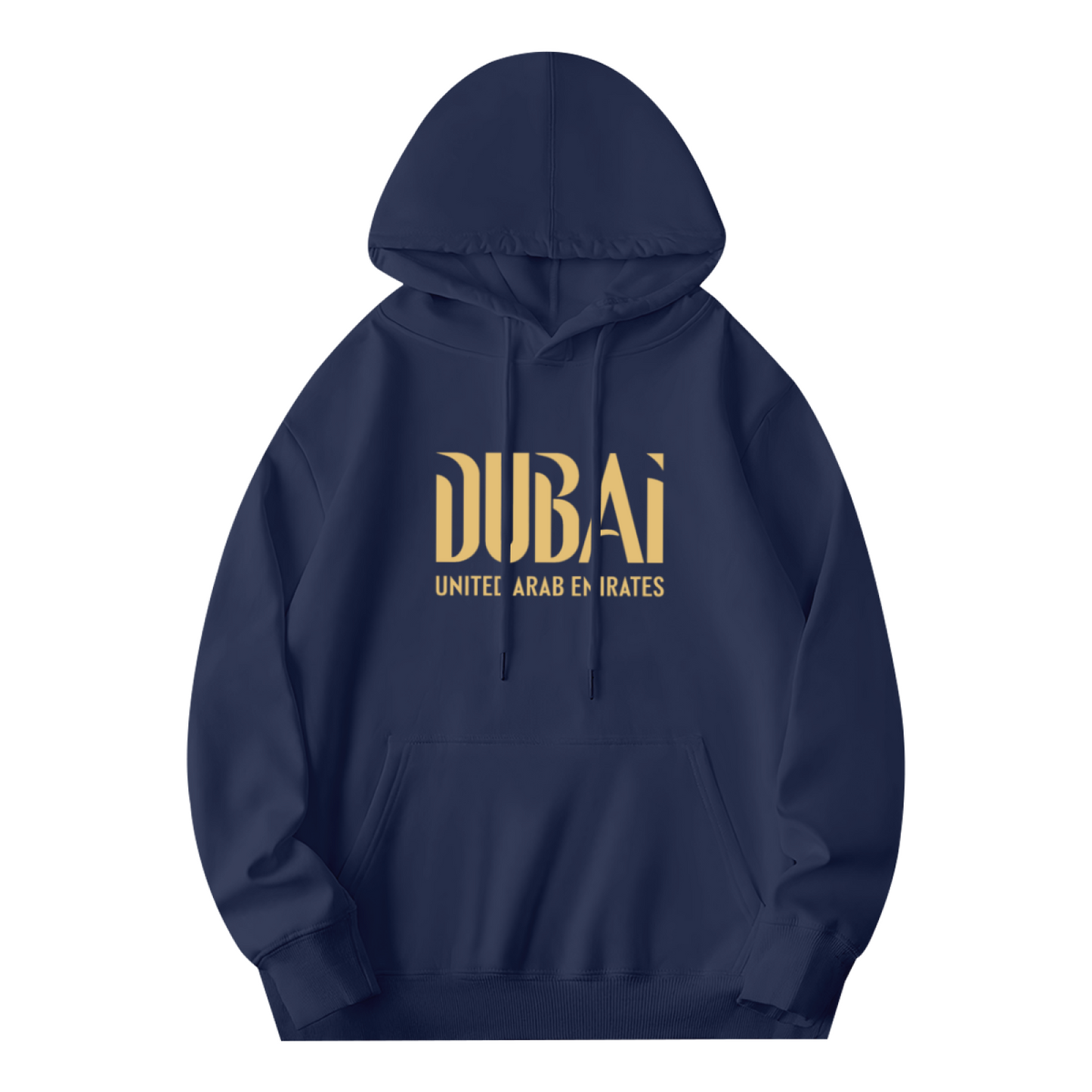 Luxury Dubai UAE Letter Print Hoodie, Snug Everyday Outfit