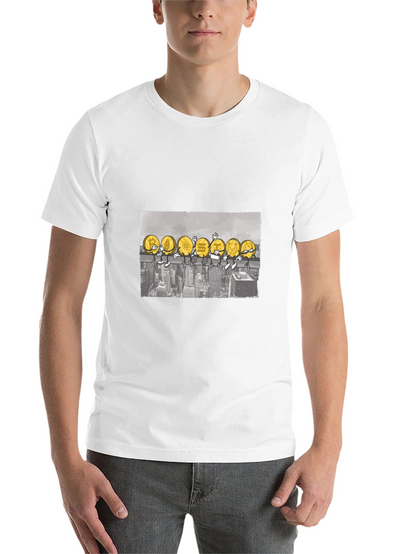 Crypto Coin Skyline T-Shirt - Black