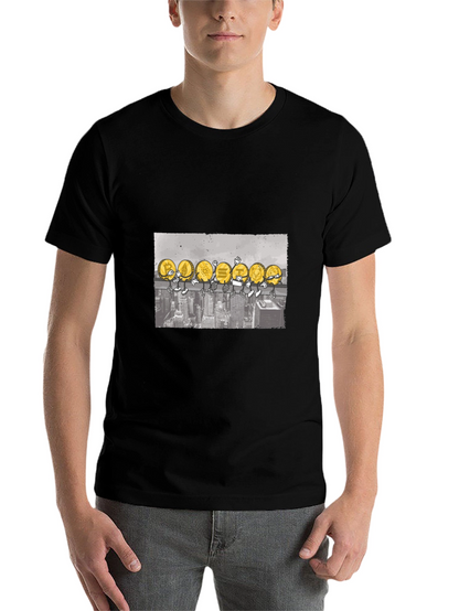 Crypto Coin Skyline T-Shirt - Black