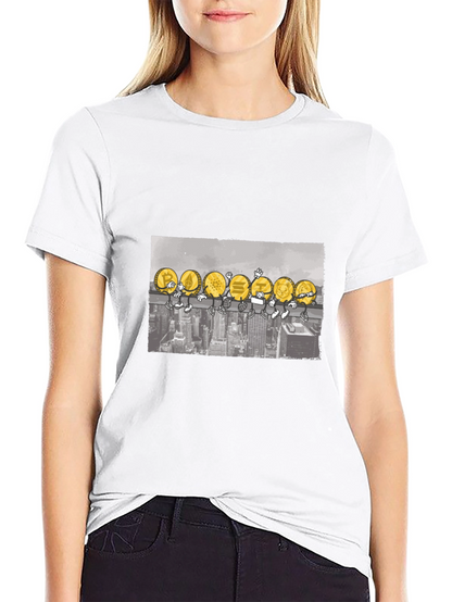 Crypto Coin Skyline T-Shirt - Black