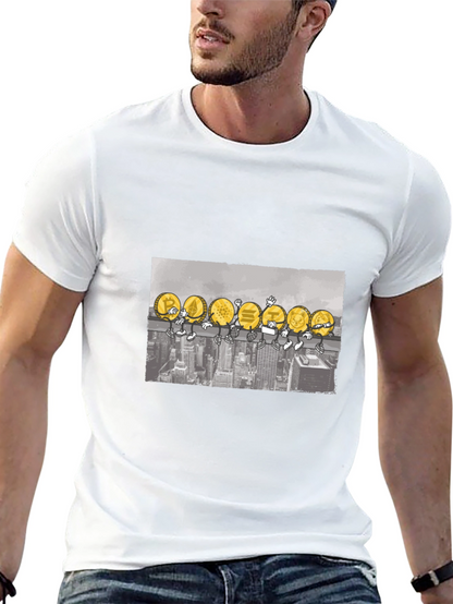 Crypto Coin Skyline T-Shirt - Black