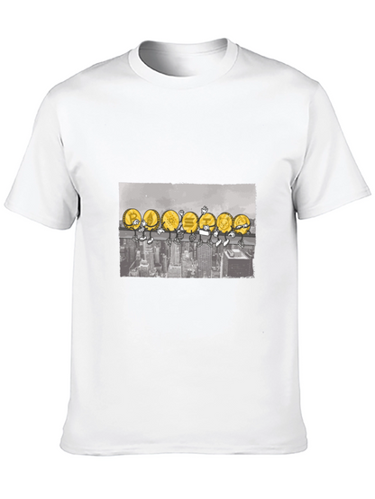 Crypto Coin Skyline T-Shirt - Black