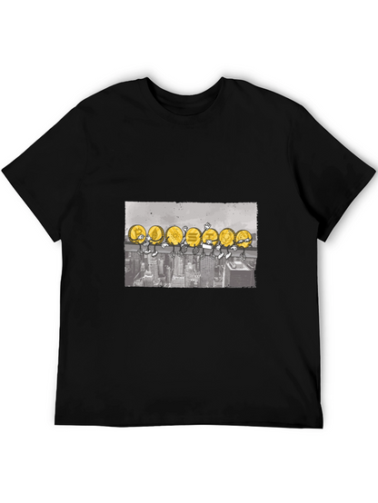 Crypto Coin Skyline T-Shirt - Black