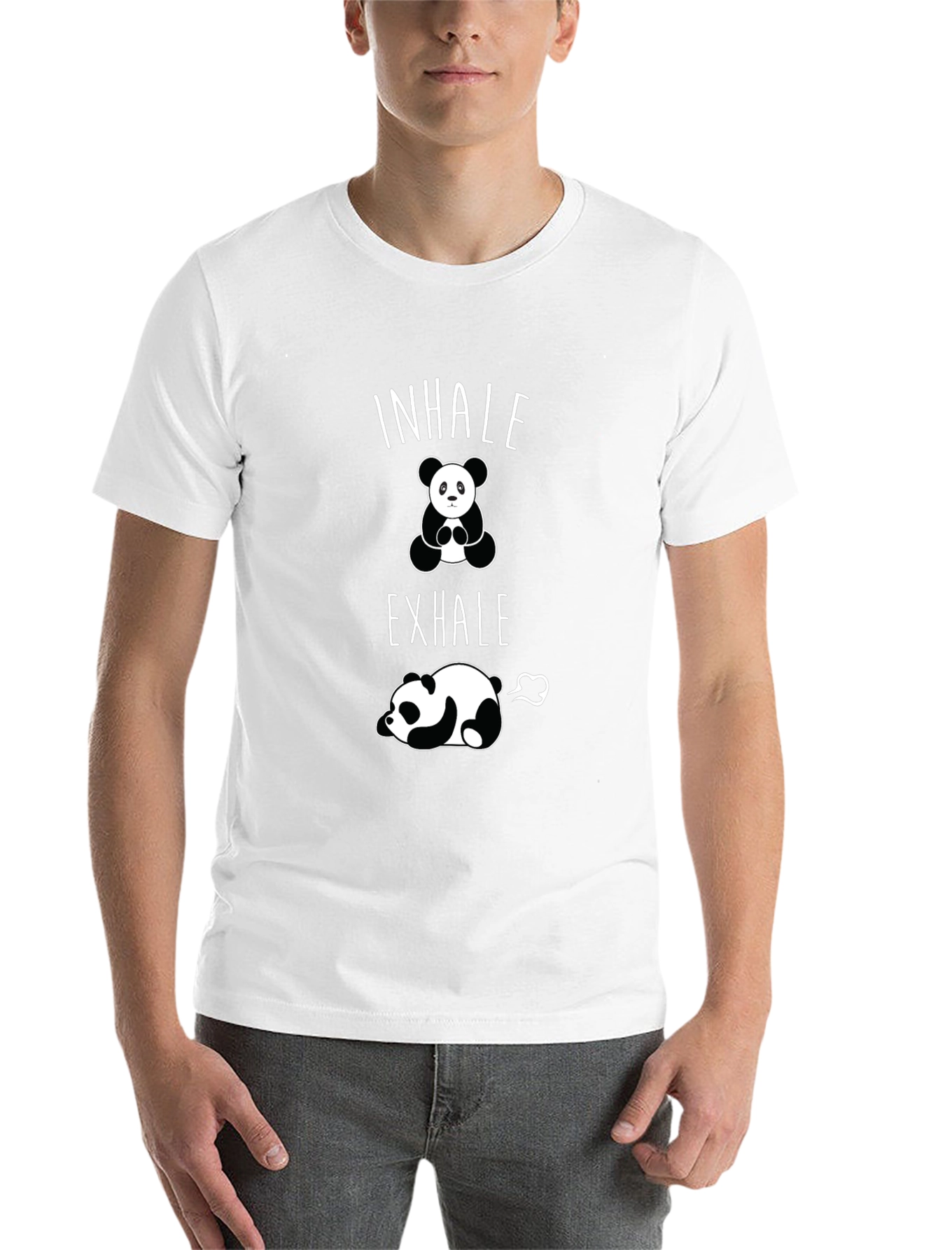 Inhale Exhale Panda Graphic T-Shirt