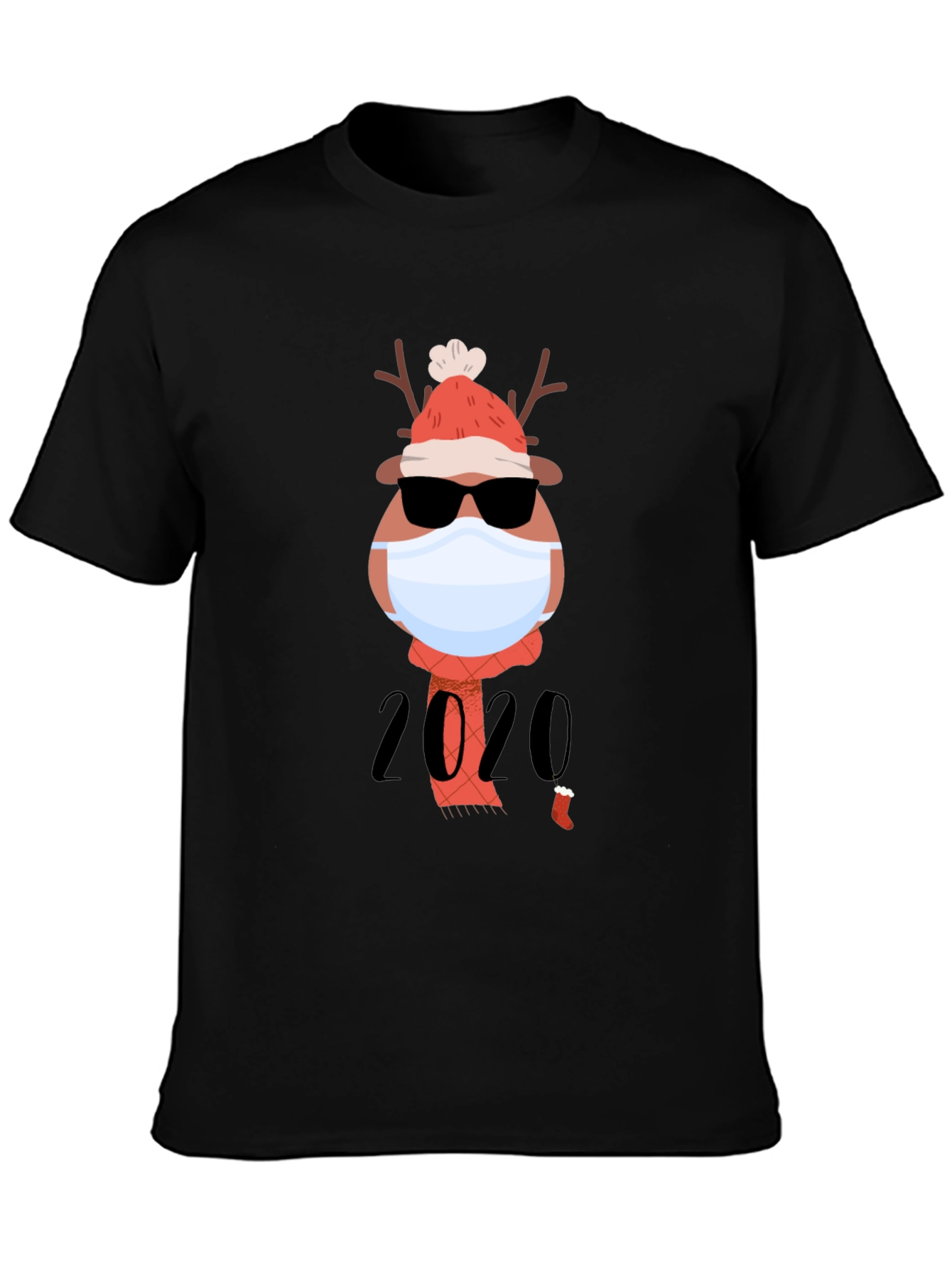 Holiday 2020 Masked Reindeer Graphic Tee