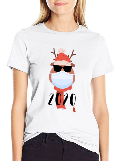Holiday 2020 Masked Reindeer Graphic Tee