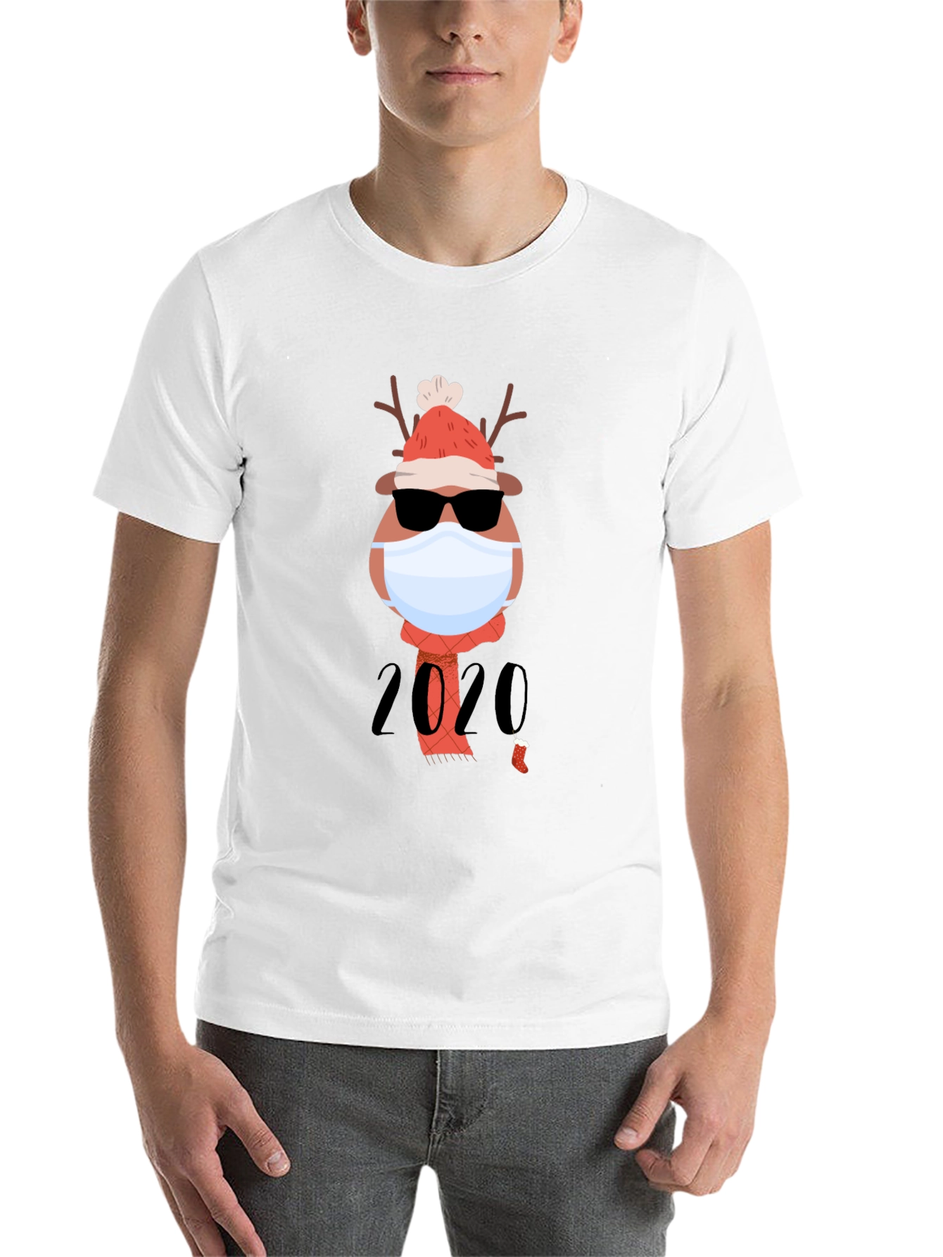 Holiday 2020 Masked Reindeer Graphic Tee