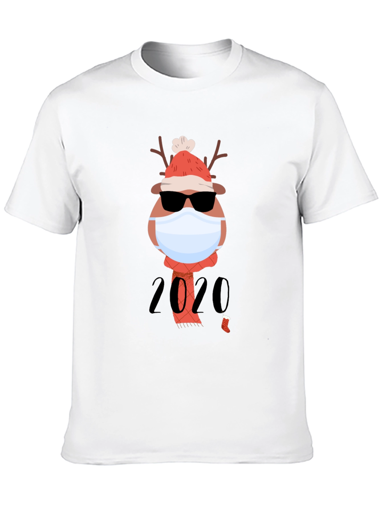 Holiday 2020 Masked Reindeer Graphic Tee