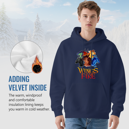 Wings of Fire Dragon Art Navy Hoodie, Unisex Book Fan Soft Comfort Top