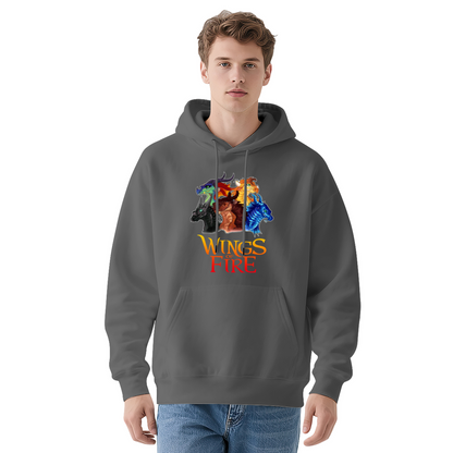 Wings of Fire Dragon Art Navy Hoodie, Unisex Book Fan Soft Comfort Top