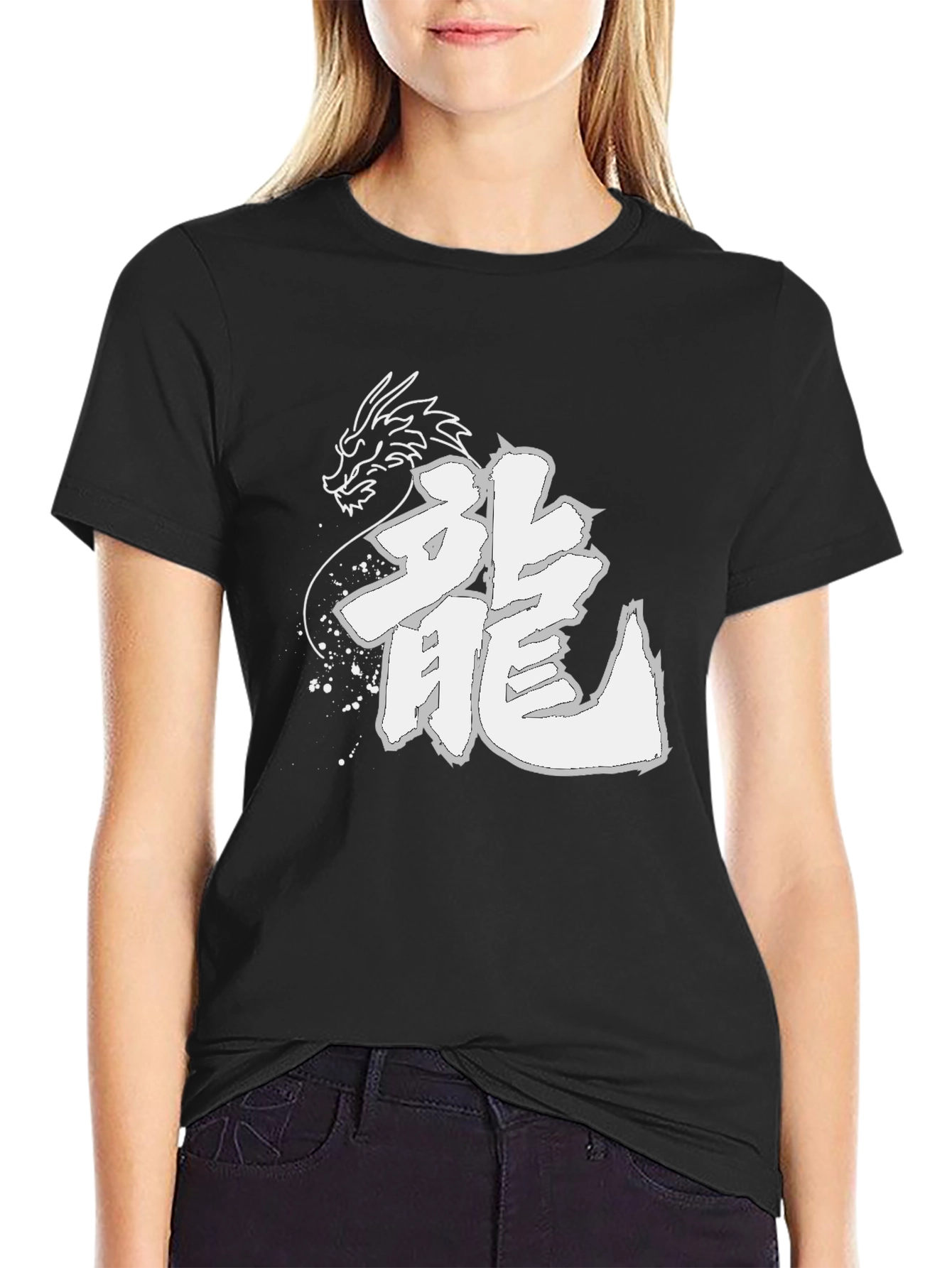 Dragon Kanji Graphic Tee - Black