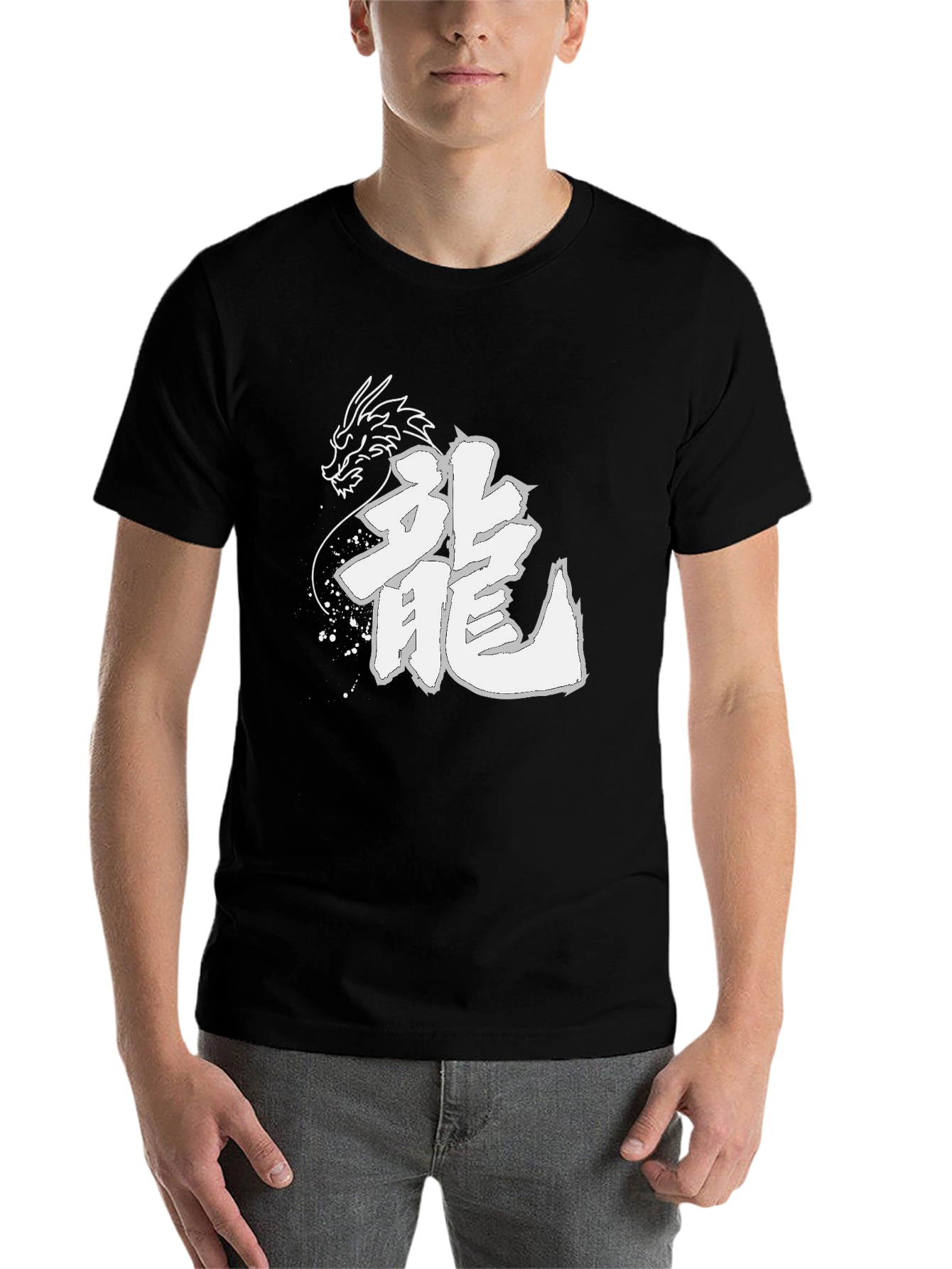 Dragon Kanji Graphic Tee - Black