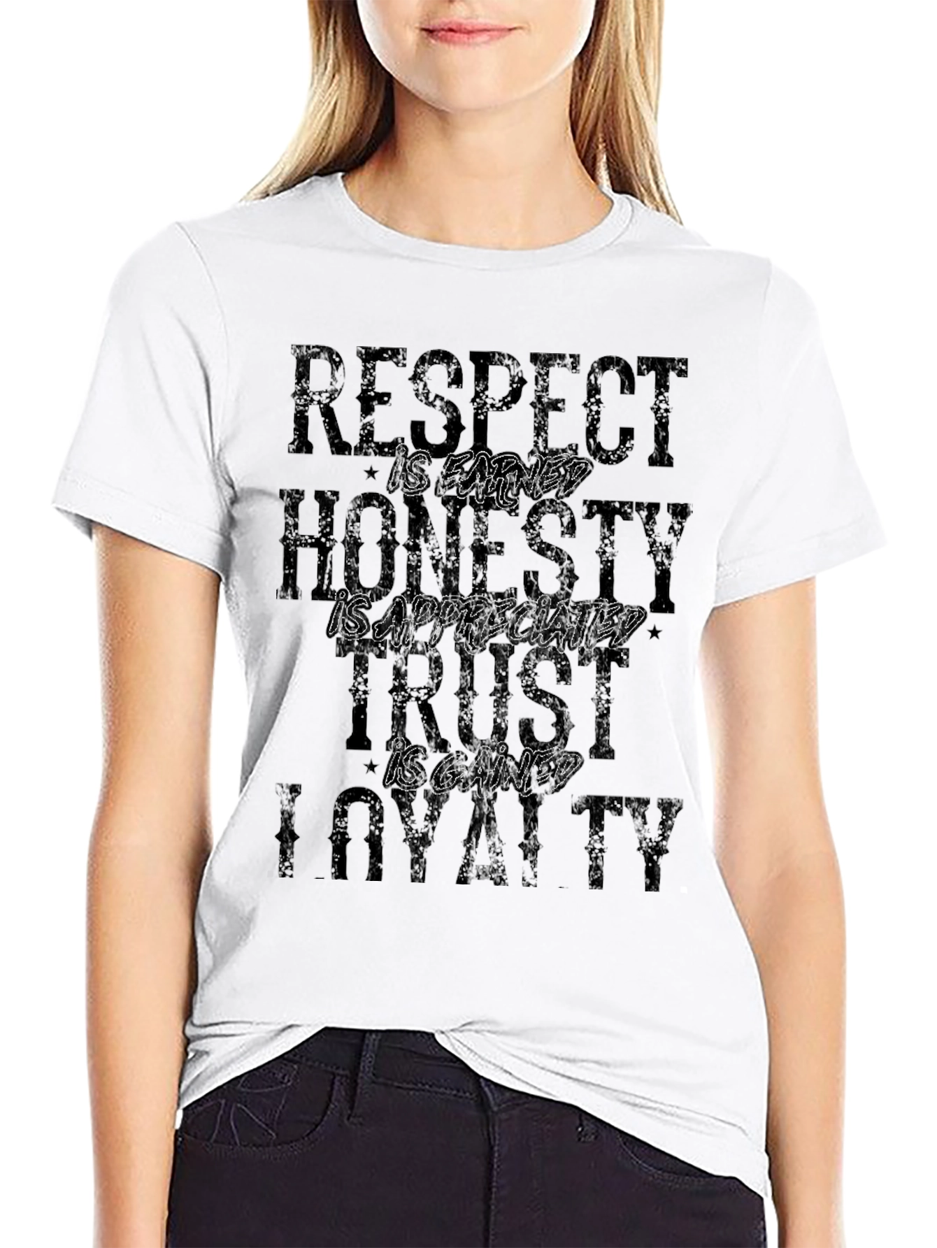 Respect Honesty Trust Loyalty Graphic T-Shirt