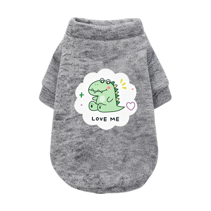 LOVE ME Letter Print Pet Casual Cardigan Sweater