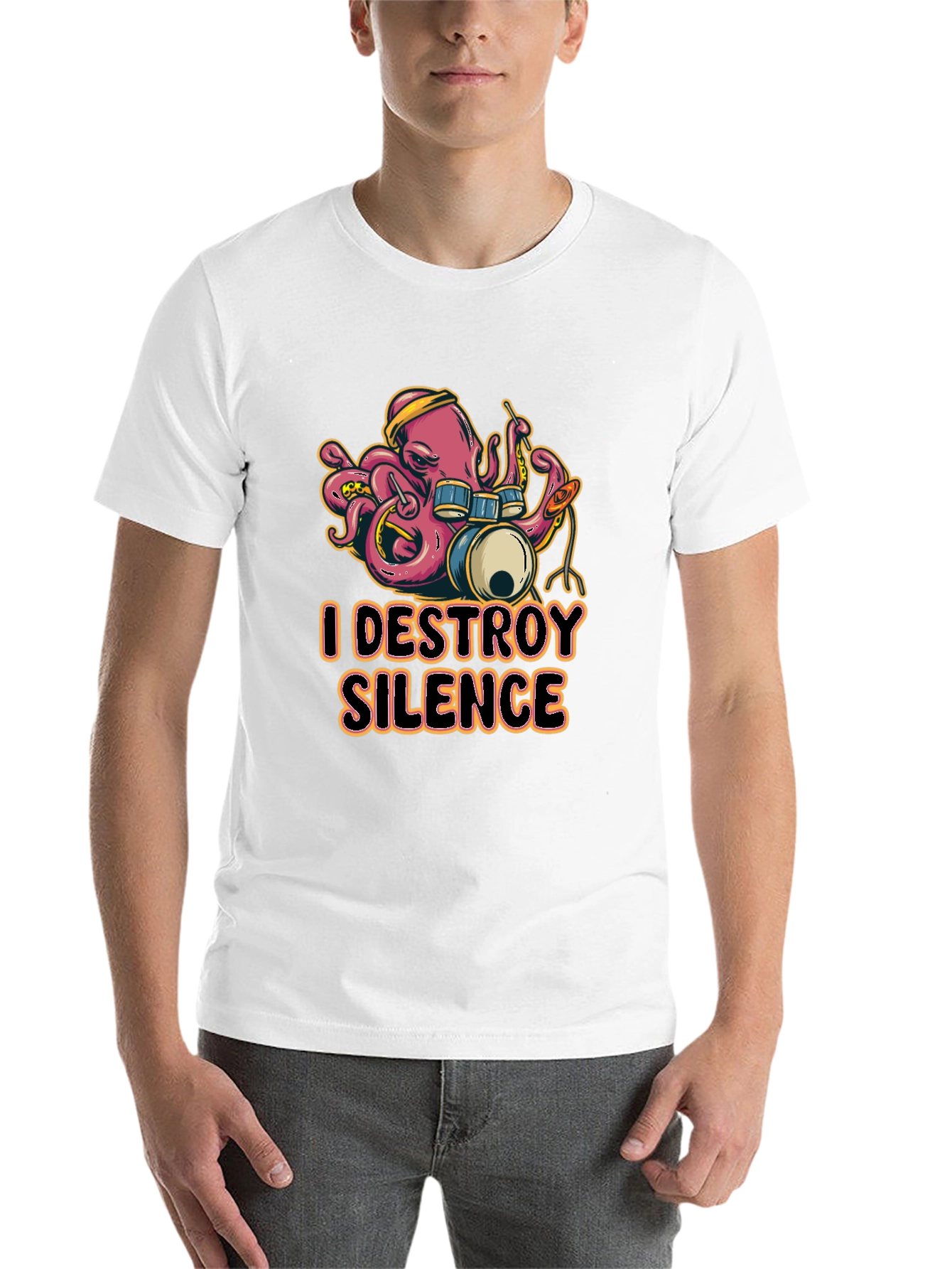I DESTROY SILENCE Drummer Octopus T-Shirt