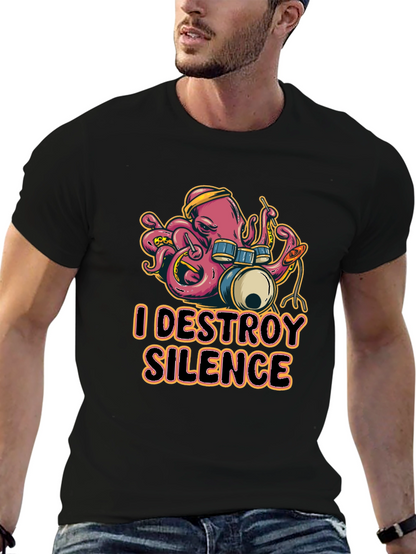 I DESTROY SILENCE Drummer Octopus T-Shirt