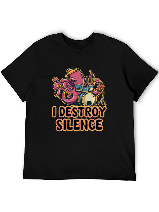 I DESTROY SILENCE Drummer Octopus T-Shirt