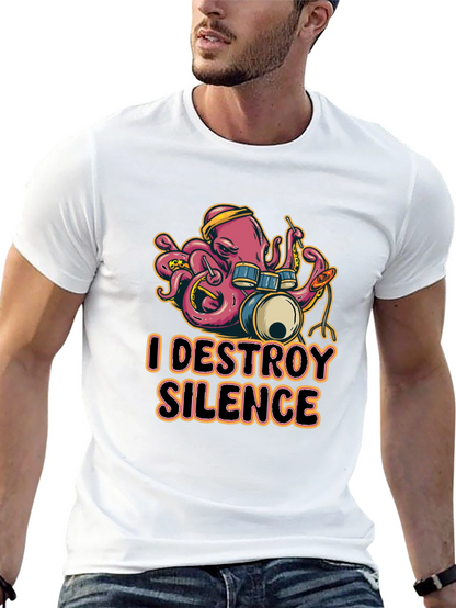 I DESTROY SILENCE Drummer Octopus T-Shirt