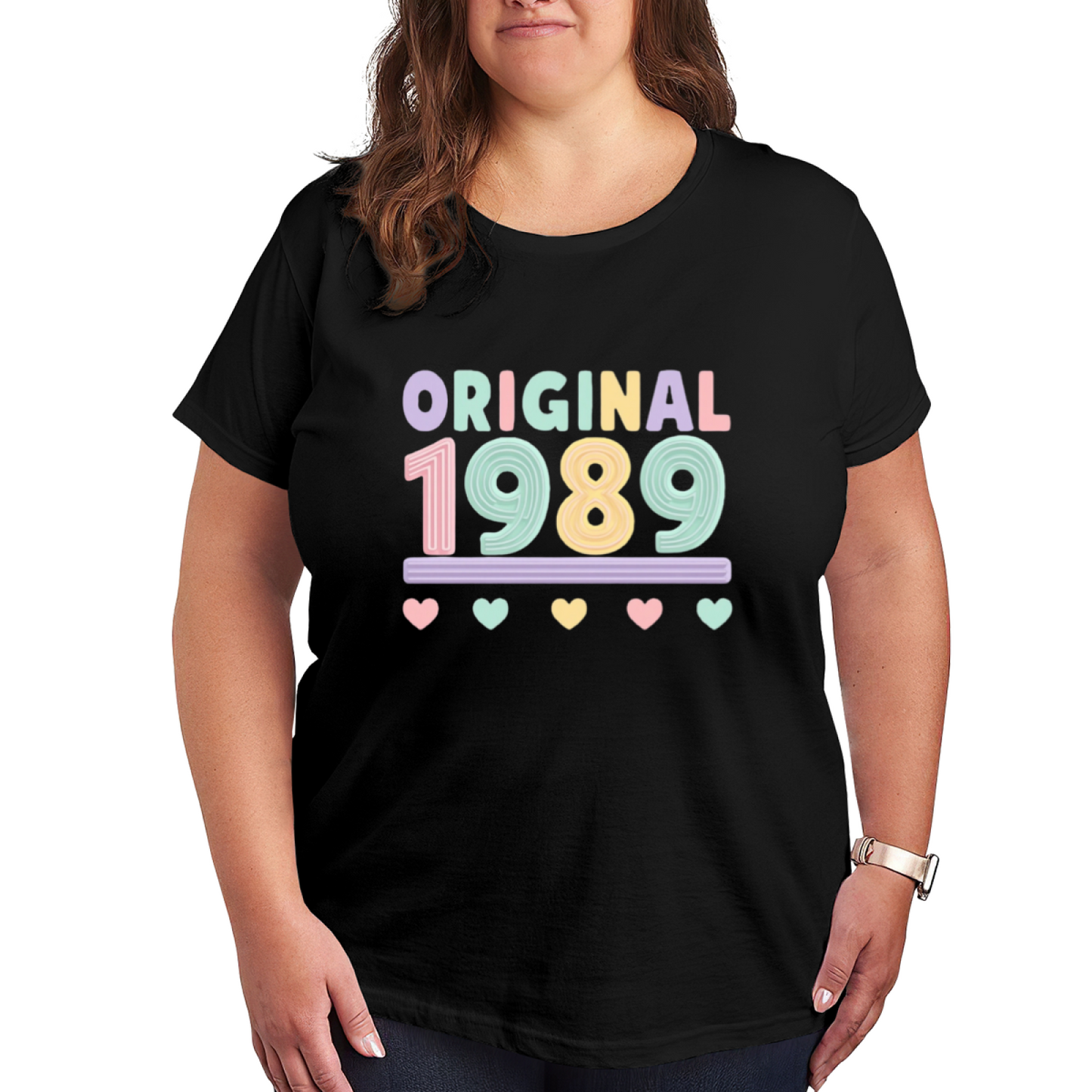 Pastel Original 1989 Birthday Vintage Curvy T-Shirt