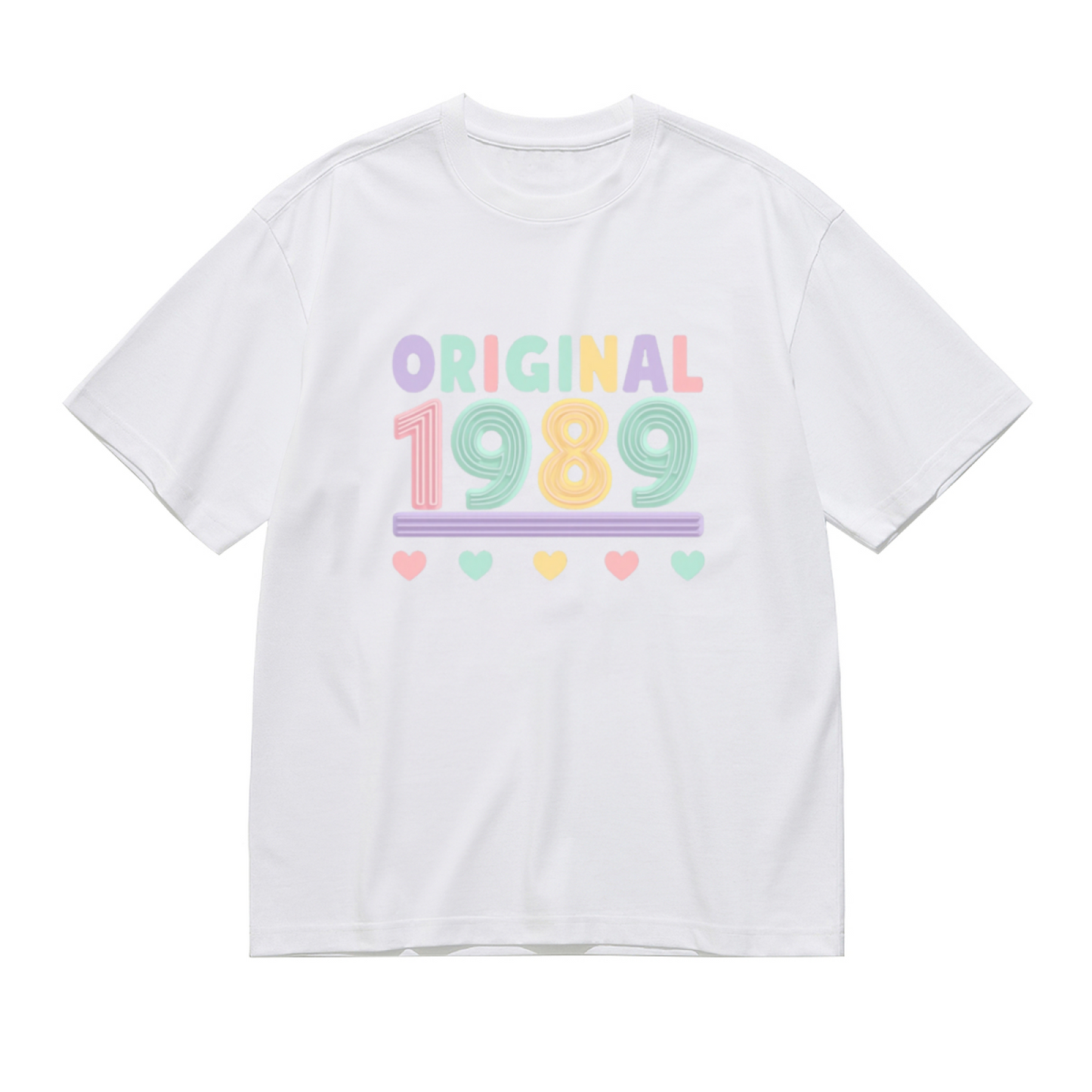 Pastel Original 1989 Birthday Vintage Curvy T-Shirt