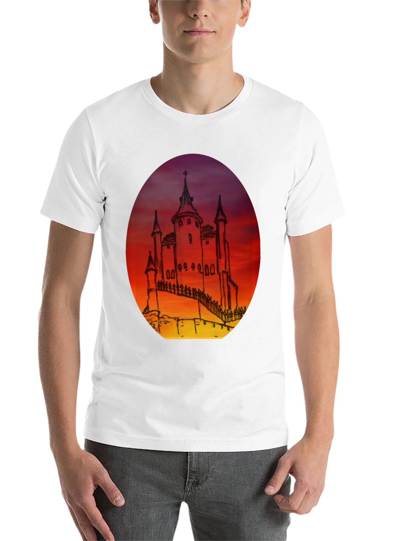 Castle Sunset Graphic Tee