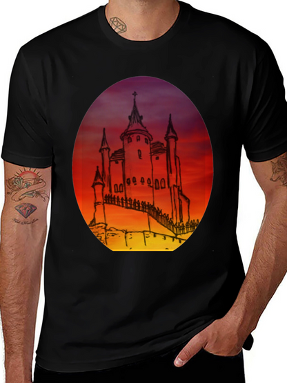 Castle Sunset Graphic Tee