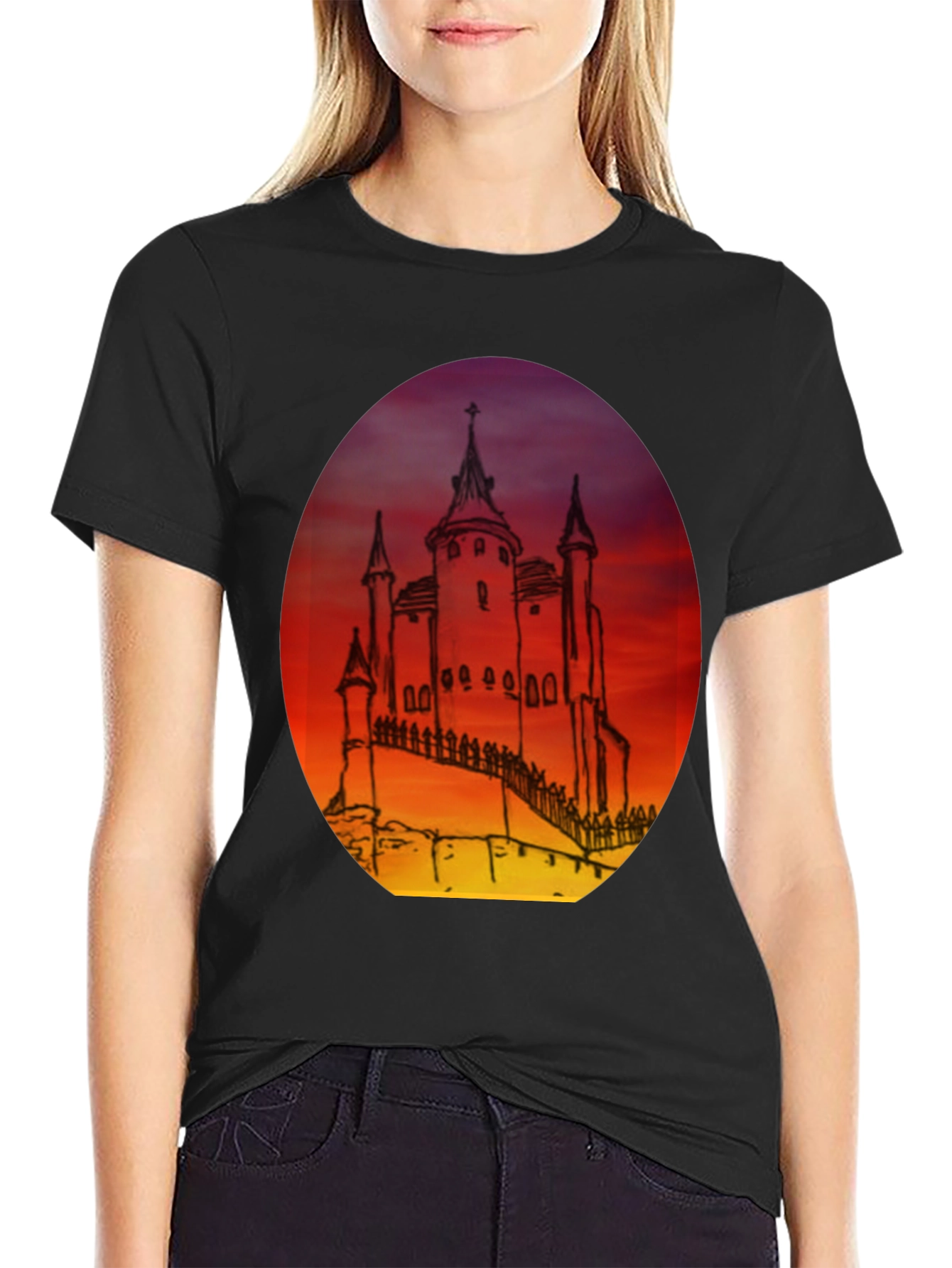 Castle Sunset Graphic Tee