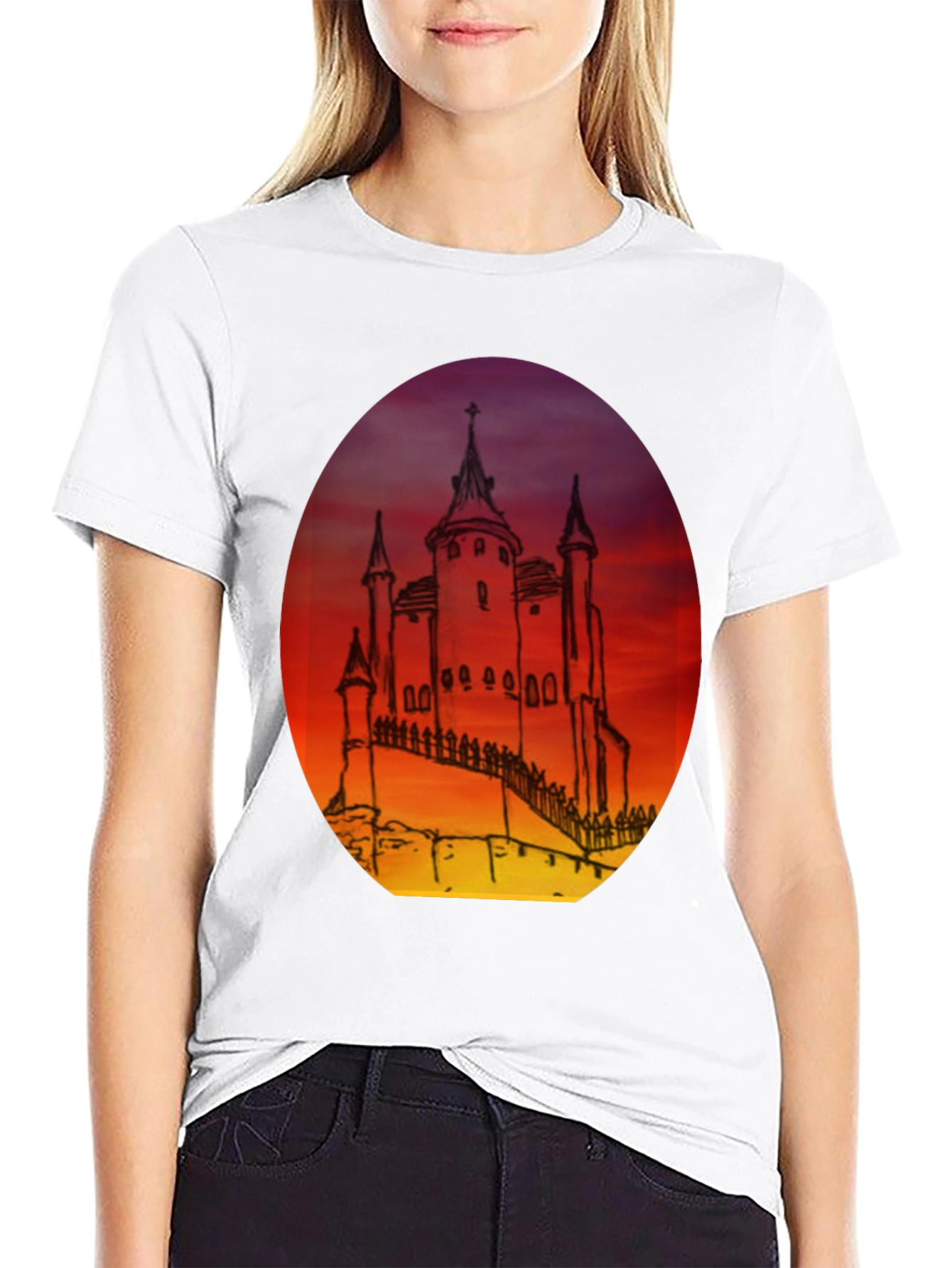 Castle Sunset Graphic Tee