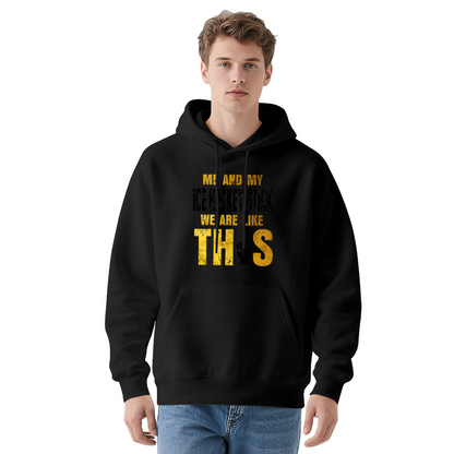 Me And My Ice Hockey Stick Gray Hoodie, Hockey Fan Soft Casual Top