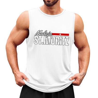 Maloja St.Moritz Swiss Ski Resort Vintage Distressed Tank
