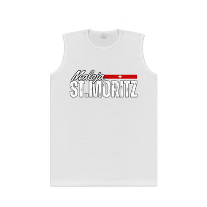 Maloja St.Moritz Swiss Ski Resort Vintage Distressed Tank
