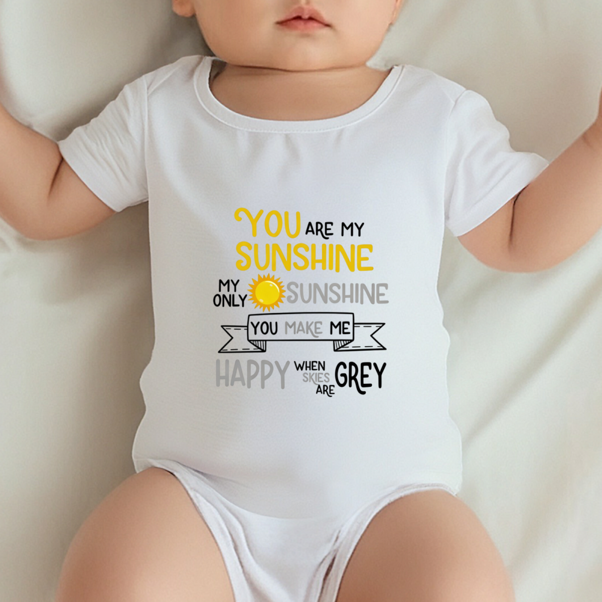You Are My Sunshine Sweet Heartwarming Baby Bodysuit Gift