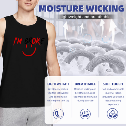 I¡¯m Broke Sad Happy Smile Funny Self-Deprecating Vest