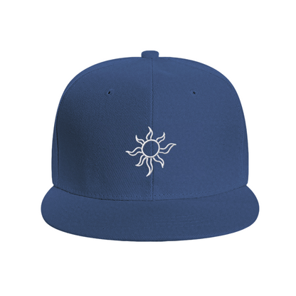 Minimal White Sun Embroidery Red Outdoor Snapback Sun Hat