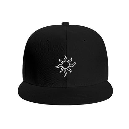 Minimal White Sun Embroidery Red Outdoor Snapback Sun Hat