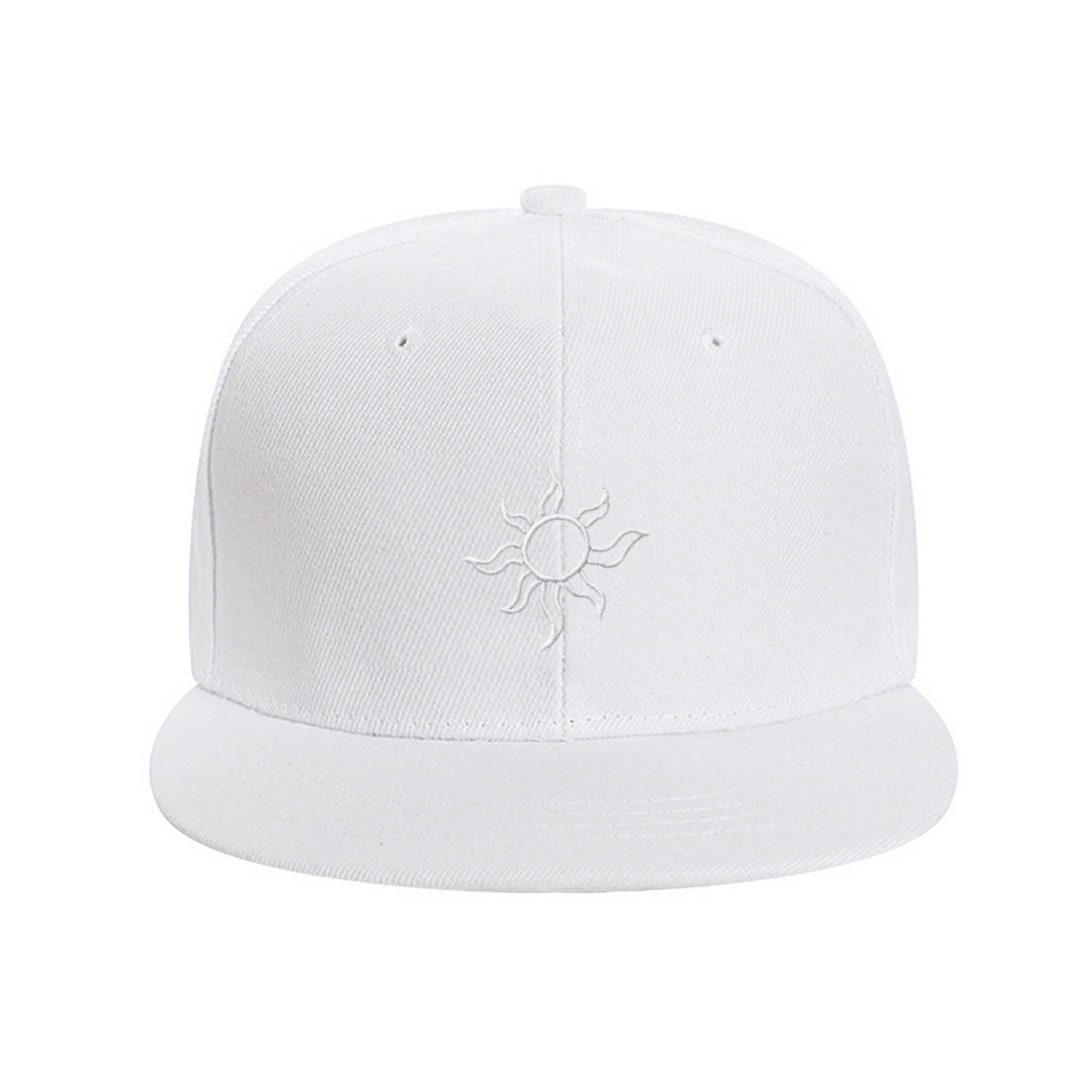 Minimal White Sun Embroidery Red Outdoor Snapback Sun Hat
