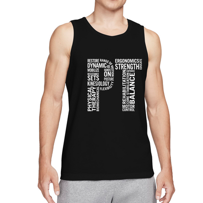 Physical Therapy Word Cloud Therapist Graphic Tank Top