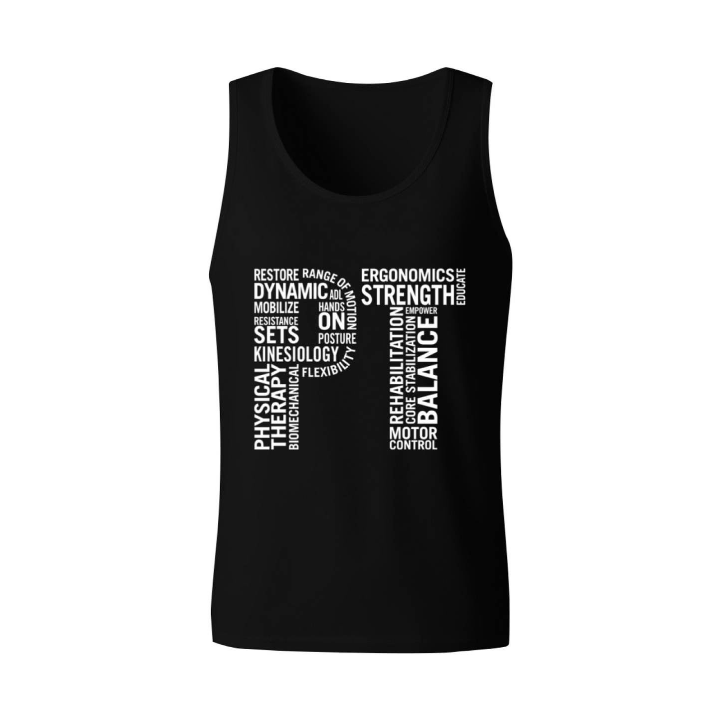 Physical Therapy Word Cloud Therapist Graphic Tank Top