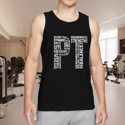 Physical Therapy Word Cloud Therapist Graphic Tank Top
