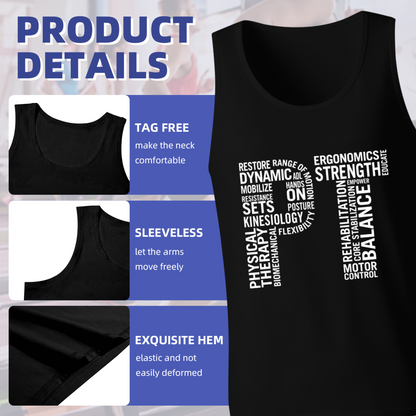 Physical Therapy Word Cloud Therapist Graphic Tank Top