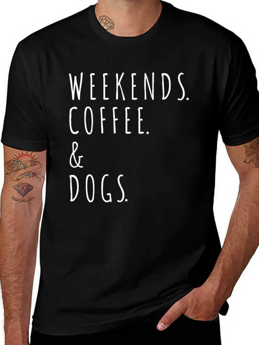 Weekends Coffee & Dogs Graphic T-Shirt