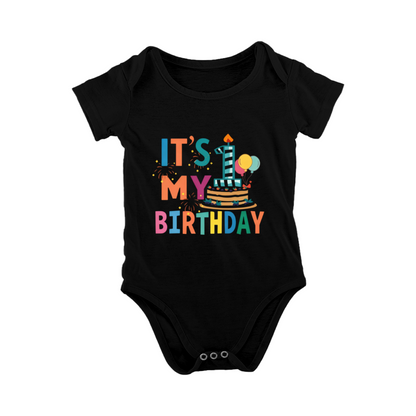 It¡¯s My 1st Birthday Colorful Cake Graphic Baby Party Onesie